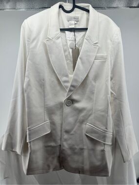 NWT Spiegel ponte knit white blazer